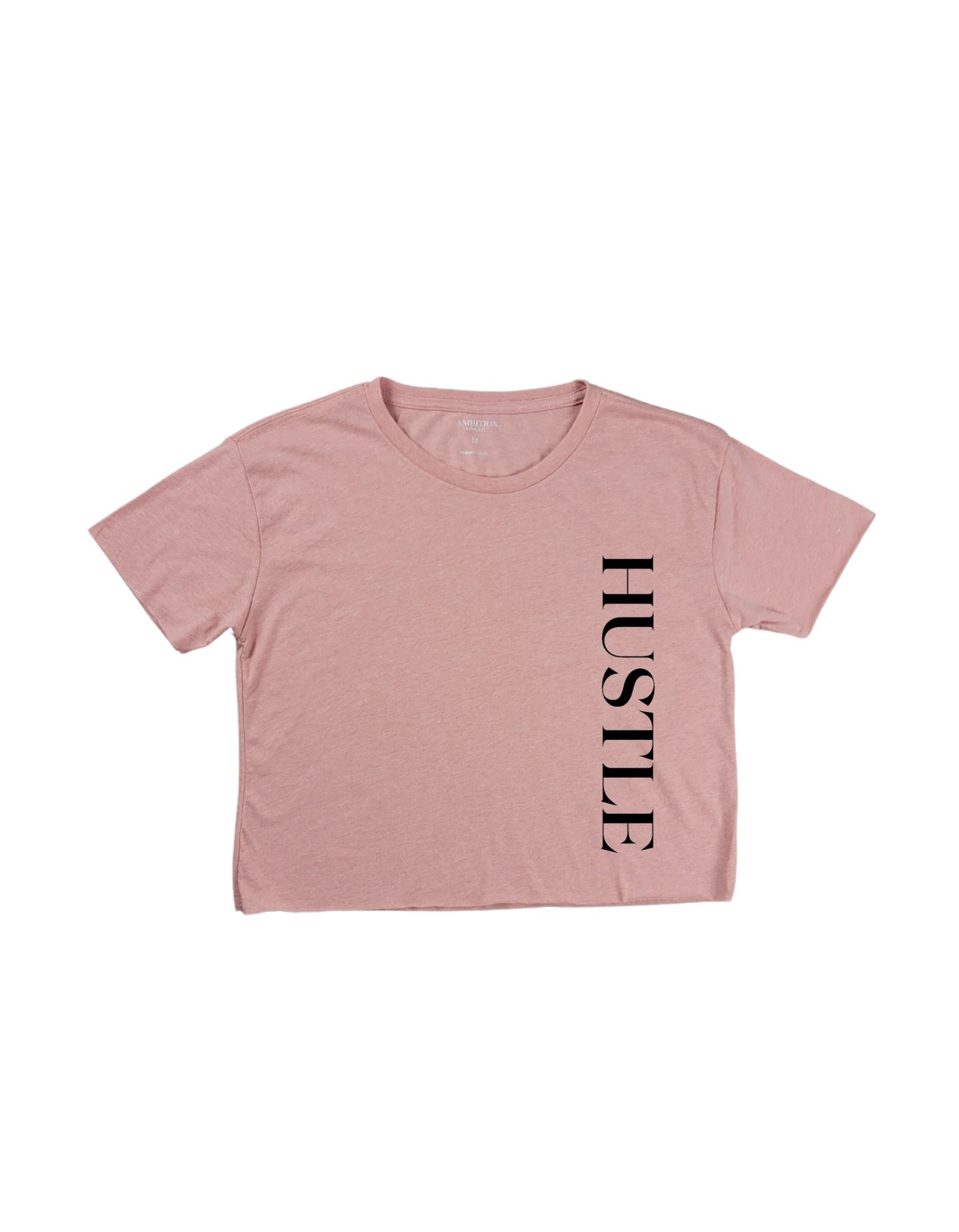 Hustle Crop Tee in Dessert Pink